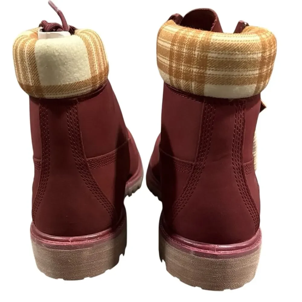 Timberland Premium Men‎ 6 inch Lace Waterproof Boots - Dark Red - Size: 10.5